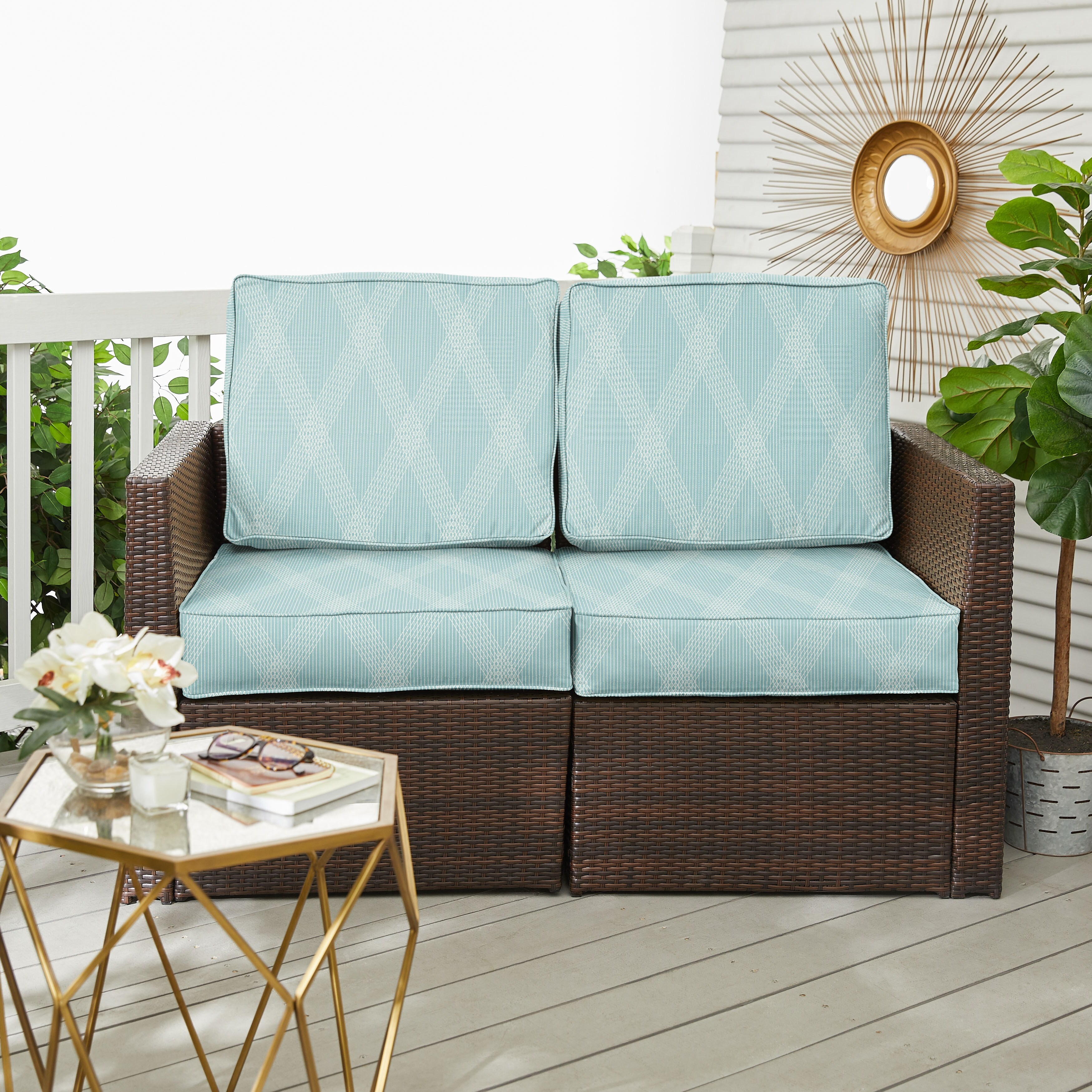 Deep best sale outdoor loveseat